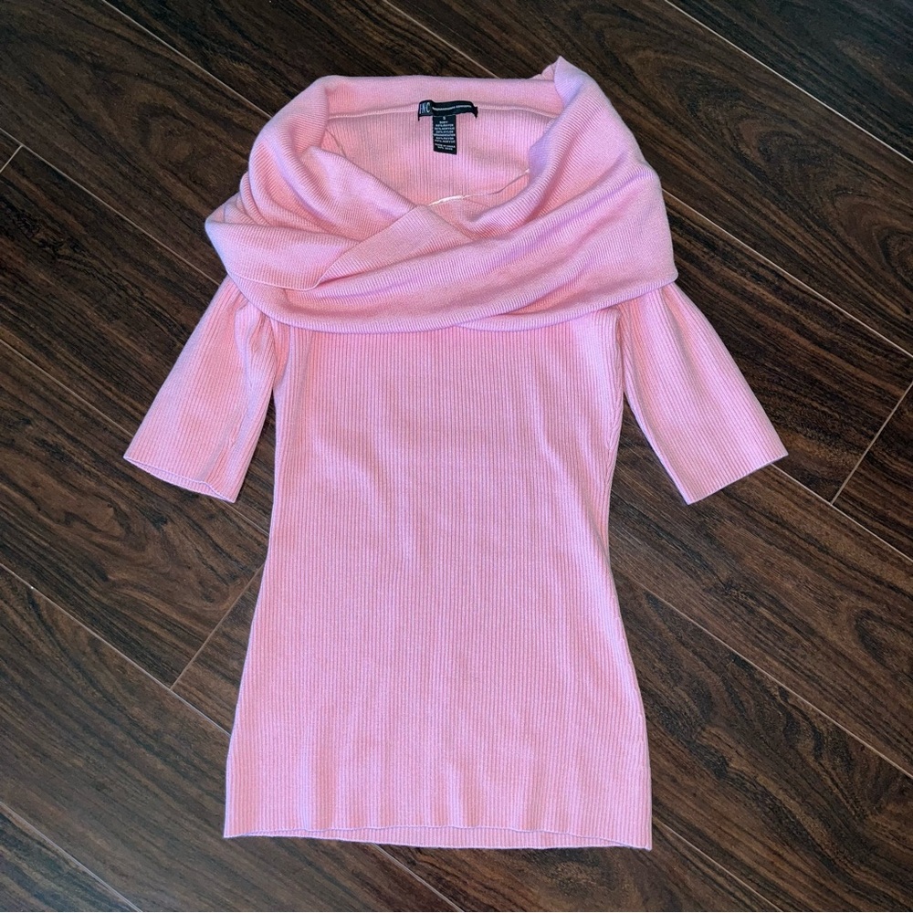 Vintage Y2K INC Baby Pink Fold Over Top